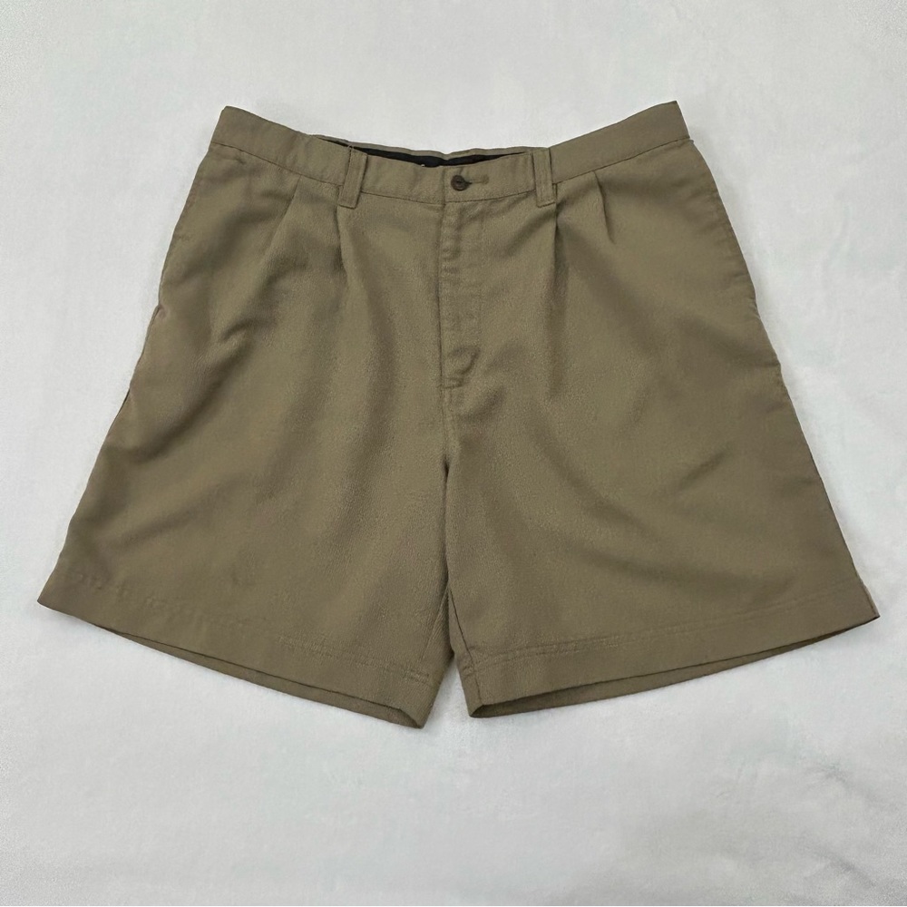 Vintage Big Dogs Resortwear Khaki Olive Casual Bermuda Dad Golf Shorts Mens 36